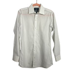 Bonobos Wrinkle-Free Tailored Slim Fit White/Blue Polka Dot Button Up - Size 15/32