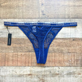 Lounge Navy Sheer Lace Royal Balcony Thong NWT- Size XL (we have matching bra)
