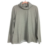 Pomander Place Black/Ivory Stripe Turtleneck Top- Size XL (see notes)
