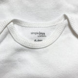 Simple Joys by Carter's White Set of Three Onesies- Size 6-9M (see notes, sold as a set)