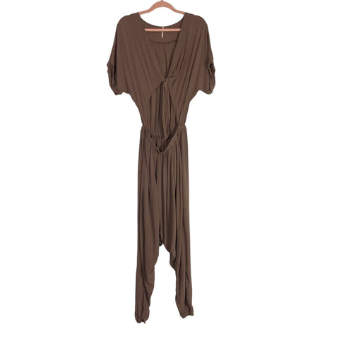 Free People Front Tie and Cut Out Harem Style Jumpsuit- Size XS (see notes)