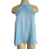 Petal + Pup Light Blue Halter Top and Wide Leg Pants Set NWT- Size 2 (Inseam 31”, sold as a set)