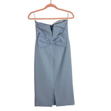 River Island Blue Strapless Back Bow Cocktail Dress NWT- Size UK 8 (see notes)