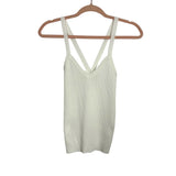 Dreamers by Debut White Ribbed Fitted Tank- Size S/M