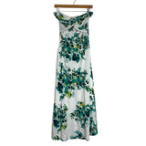 Petal + Pup White Floral Print Strapless Dress - Size S (See Notes)
