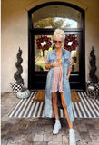 No Brand Striped Tie Front Romper- Size S