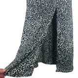 Lulus Animal Print Satin Slit Hem Dress- Size S