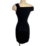 Superdown Black Asymmetrical Neckline and Hem Mini Dress NWT- Size XS