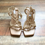 Covet Nude Rope Ankle Lace Up Sandals NWOT- Size 38 (US 6.5/7)