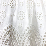 Ulla Johnson White Lace Overlay with Puff Sleeves Dress- Size 12 (see notes)