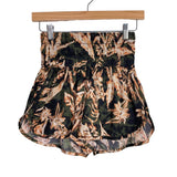 Free People Movement Black Floral Printed Lined Shorts- Size S