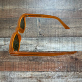 Ryan Simkhai Eyeshop Orange Circle Frame Polarized Sunglasses NEW