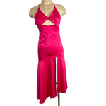 Juan William Aria Contemporary Couture Hot Pink Front Cutout with Front Slit Dress- Size ~XS (no size tag, fits like XS)