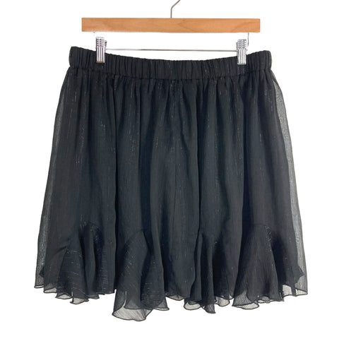 No Brand Black Metallic Skirt- Size XL