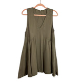 No Brand Olive V-Neck Dress- Size S