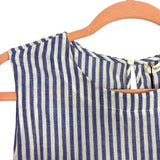 Mustard Seed Blue/White Stripes Sleeveless Top NWT- Size S (see notes)