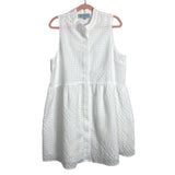 Tuckernuck White Burnout Sleeveless Royal Shirt Dress- Size XL (see notes, sold out online)