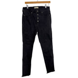 Madewell Black 10" High Rise Raw Hem Skinny Jeans- Size 29