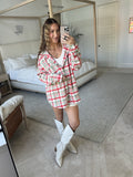 Pink Lily Red/Ivory/Green Plaid Flannel - Size L (Sold Out Online!)