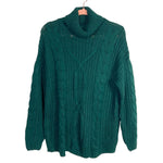 Cupshe Emerald Green Cable Knit Turtleneck Sweater- Size S