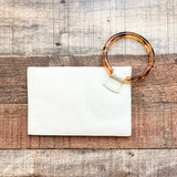 HOBO International Cream Tortoise Wristlet
