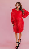 Pink Desert Red Sequin Dress - Size XXL