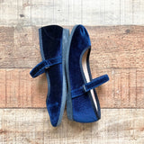 Childrenchic Navy Blue Velvet Mary Janes- Size 27/US 10C