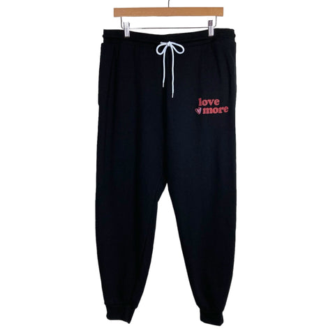 The Shop Forward Black Love More Drawstring Sweatpants- Size L (sold out online)