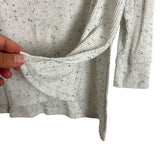 American Eagle White Speckled V-Neck Top - Size S (See Notes)