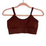 No Brand Brown Biker Shorts and Sports Bra Set- Size M (sold as a set)