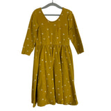 Alice + James Mustard Scribbled Polka Dot Dress-Size 6 (see notes, we have matching toddler girl dress)
