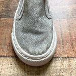 No Brand Silver Sparkle Slip On Sneakers- Size 6 (see notes)