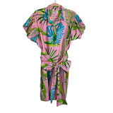 Holly Shae Design Pink Palm Print Belted Dress- Plus Size (fits like 18)