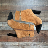 42 Gold Camel and Black Two-Toned Booties- Size 9