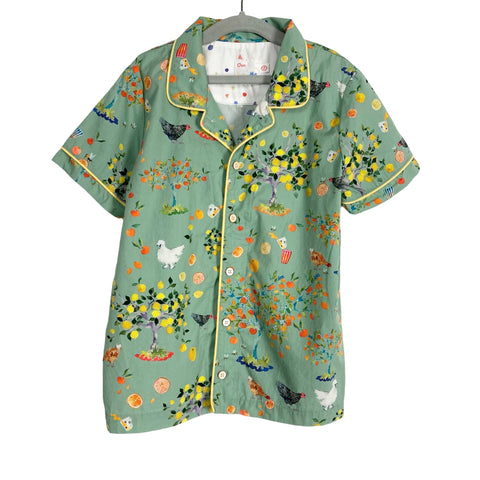 Oso & Me Sage Citrus and Chickens Top and Yellow Shorts Set NWT- Size 7 (sold as a set, we have matching girl's dress)