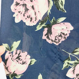 Inluv Navy with Pink Flowers Kimono- Size L (see notes)