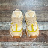 TOPSHOP Cream and Yellow Chunky Sneakers- Size 7