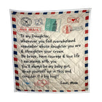 No Brand To My Daughter Postcard Baby Quilt