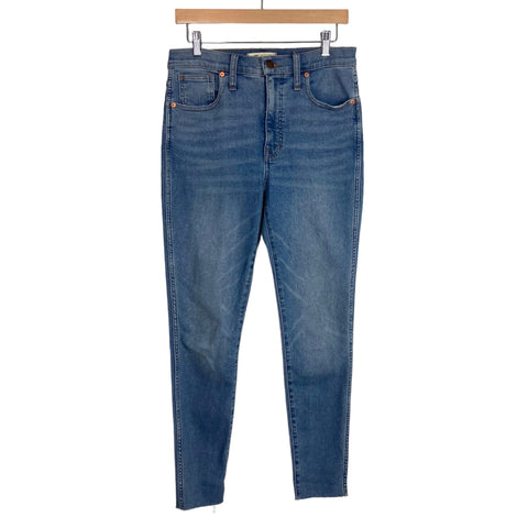 Madewell Medium Wash 10" High-Rise Skinny Raw Hem Jeans- Size 28 (Inseam 28")