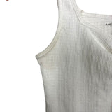 American Eagle White Textured Knit Crop Tank- Size L (see notes)