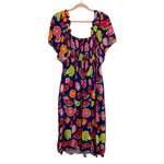 Crosby by Mollie Burch Navy Fruit Print Smocked Bodice Dress- Size ~XXL (no size tag, fits like XXL, sold out online))