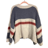 POL Cream Pinks and Grey Chenille Wide Sleeve Sweater- Size ~S/M (no size tag, fits like S/M)