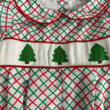 Cecil And Lou Red/Green Christmas Trees Outfit - Size 12M