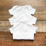 Simple Joys by Carter's White Set of Three Onesies- Size 6-9M (see notes, sold as a set)