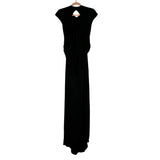 Proenza Schouler Black Silk Blend Textured Knit with Back Cut Outs and Ties Dress- Size 2 (see notes)
