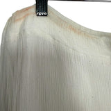 Princess Polly Off White Drawstring Waist Skirt- Size 2 (see notes)