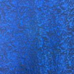 All Silk Blue/Black Damask Floral Pattern Scarf (see notes)