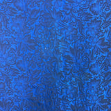 All Silk Blue/Black Damask Floral Pattern Scarf (see notes)