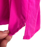 Lilly Pulitzer 100% Silk Hot Pink Button Front Racerback Top- Size XL (see notes)