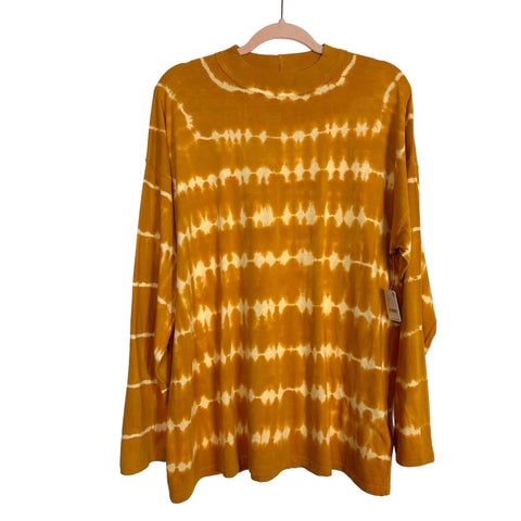 We the Free Mustard Tie-Dye Long Sleeve Top NWT- Size S